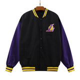 Dodgers Letter Man Jacket Outfit Senior Jackets Varsity Baseball College Coat Autumn Baseball Uniform Fans Sports Training