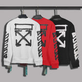Off White Sweatshirts Long Sleeve round Neck Sweater for Men and Women