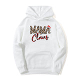 Boy Mama Hoodie Leopard Print Christmas Print Hooded Hoodie