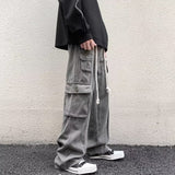 Men Cargo Pants Loose Retro Casual Trousers