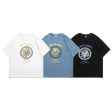 Men T Shirt Summer Casual Tops Men's Clothes Summer Wear Vintage Men's round Neck Short Sleeve Casual Loose Astronaut Printed T-shirt