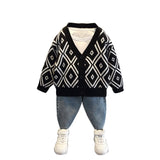 Toddler Boys Sweater Boys' Cardigan Knitted Sweater Spring