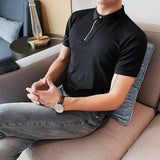Men Short Sleeve T-shirt Casual Polo Collar T-shirt
