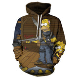 The Simpsons Hoodie Cartoon Series 3D Digital Printing Sweater