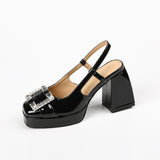 Nude Block Heel Sandals