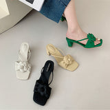 Nude Pumps Block Heel