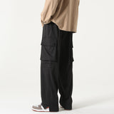 Men Cargo Pants Men's Loose Spring Boys Multi-Pocket Fashion Brand American Sports Casual Pants