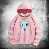 Men and Women Pokemon Pikachu Hoodie Loose Shoulder Long Sleeve Top Clothes