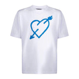 Palm Angels Love Arrow Print Men's and Women's Short Sleeve Casual Loose