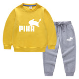 Children Pokemon Pikachu Hoodie & Pant Set Two-Piece Cotton Sweater Set