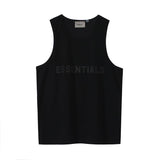 Fog Essentials Vest Fashion Brand Fear Of God Double Line Essentials Letter T-shirt Vest Fog High Street Bottoming Shirt Men