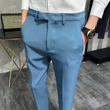 Men Trousers Black Suit Pants