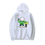 Dreamwastaken Men's Novelty Hoodies Dream Merch Shirt Cartoon Print Sweatshirt Casual Loose-Fitting Hoodie Outerwear Shirt