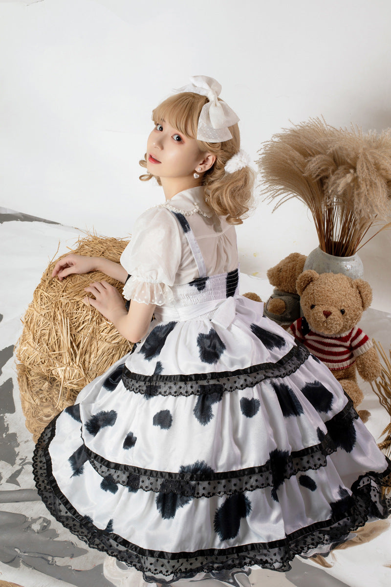 Gothic Lolita Harajuku Style Clothing Cow Lolita JSK Suspender Dress