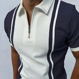 Polo Shirts Spring and Summer Men's Polo Shirt Color Matching T-shirt