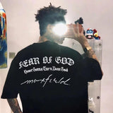 Fog Essentials Tshirts Fashion Brand Fog Fear Of God Letter Print Short-Sleeve Loose High Street T-shirt Men and Women