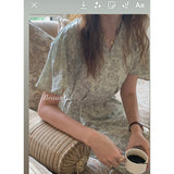 Fairy Dress Summer Lace-up Slimming Dress Elegant French Style Fairy Dress