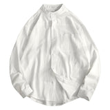 Men's Shirts Long Sleeve Stand Collar Shirt