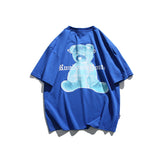 Man Summer T Shirt Cartoon Bear Print