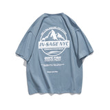 Men's T-shirt Summer Vintage Printed Short Sleeve T-shirt Men's Loose round Neck Half Sleeve Top Men