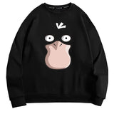 Men and Women Pokemon Pikachu Hoodie Pokémon Psyduck Crew Neck Pullover Sweatshirt
