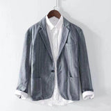 Mens Linen Suits Linen Suit Men's Spring Retro Distressed Coat