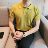 Men Short Sleeve T-Shirt Polo Shirt Lapel T-shirt