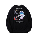 Off White Sweatshirts Long Sleeve round Neck Sweater Autumn and Winter Pattern Terry Sweater for Men and Women