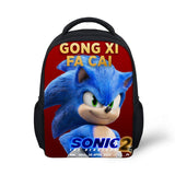Sonic Backpack Sonic the Hedgehog Cartoon Sonic 2 Children Cartoon Small Bookbag