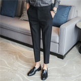 Men Trousers Ice Silk Drape Men Small Suit Pants