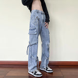 Men Cargo Pants Jeans Men Straight Cargo Pants