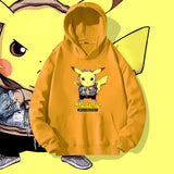 Men and Women Pokemon Pikachu Hoodie Hooded Fleece Lined Sweater