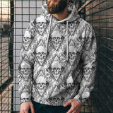 Skull Hoodie Autumn Skull Poker Printing Men's Sweater