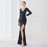 Sequin Evening Dress Sequined Queen Fishtail Evening Gown