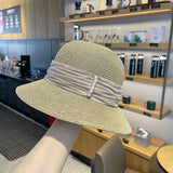 Straw Hat Ribbon Straw Hat Summer Outdoor Seaside Beach Sun