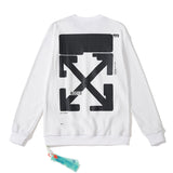 Off White Sweatshirts Long Sleeve round Neck Sweater for Autumn and Winter