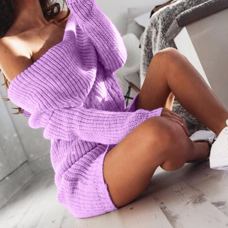 Sweater Dress Outfit With Tights 2 Piece Set Sweater Autumn and Winter Sheath Dress Knitwear Women's Clothing