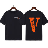 999 Vlone T Shirt Men's Printed Hip-Hop Street Short-Sleeved T-shirt