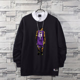 In Memory of Kobe Hoodie Commemorative Kobe round Neck Sweater Winter Fleece-Lined