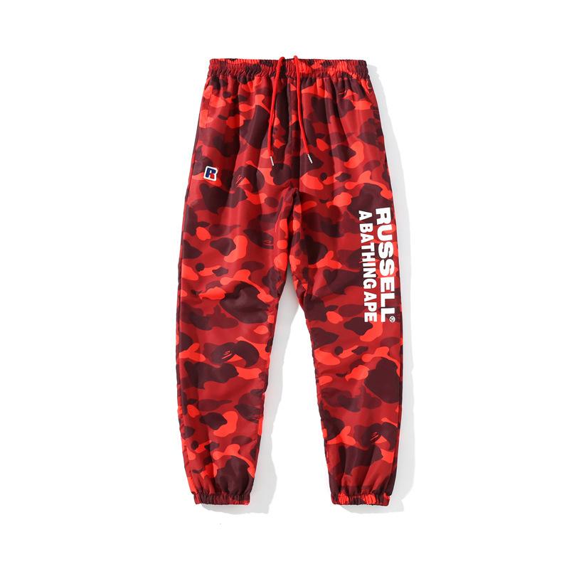 Shark Print Pant Fashion Brand Camouflage Letters Printed Casual Trousers Sweatpants