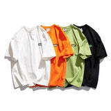 Men T Shirt Summer Casual Tops Men's Summer Large Printed Candy Color Short Sleeve T-shirt Men's and Women's Neutral Loose Summer Short Sleeve