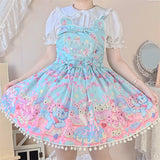 Gothic Lolita Harajuku Style Clothing Donut Party Lolitajsk Suspender Dress