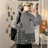 Men's Shirts Striped Plaid Long Sleeve Shirt