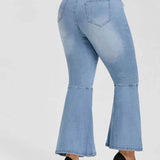 Women Plus Size Jeans Fashion Tie Jeans