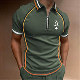 Polo Shirts Men's Polo Shirt Short Sleeve Color Matching T-shirt