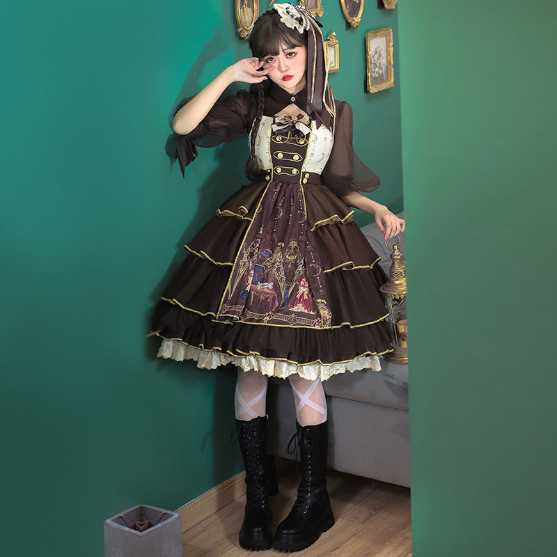 Gothic Lolita Harajuku Style Clothing Skirt Japanese Pastoral Style Tempered Pharmacist JSK Retro Lolita Dress