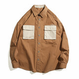 Work Shirts Workwear Shirt Men's Loose Autumn Casual Overshirt