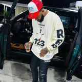 Rrr123 Sweatshirt Casual Loose-Fitting Fleece Pullover