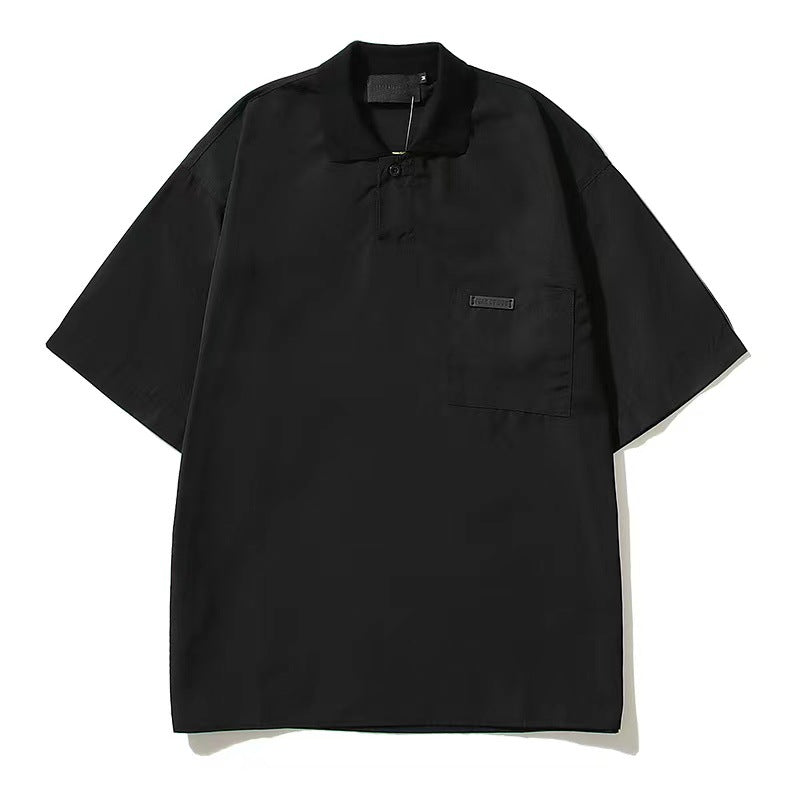 Essentials Polo Shirt Fog Fear of God Season 7 Mainline Loose T-shirt
