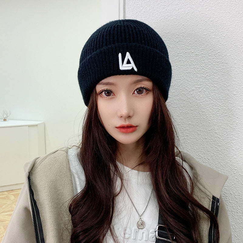 Dogers Winter Hat Fashion Letters Woolen Cap Female Autumn and Winter Leisure